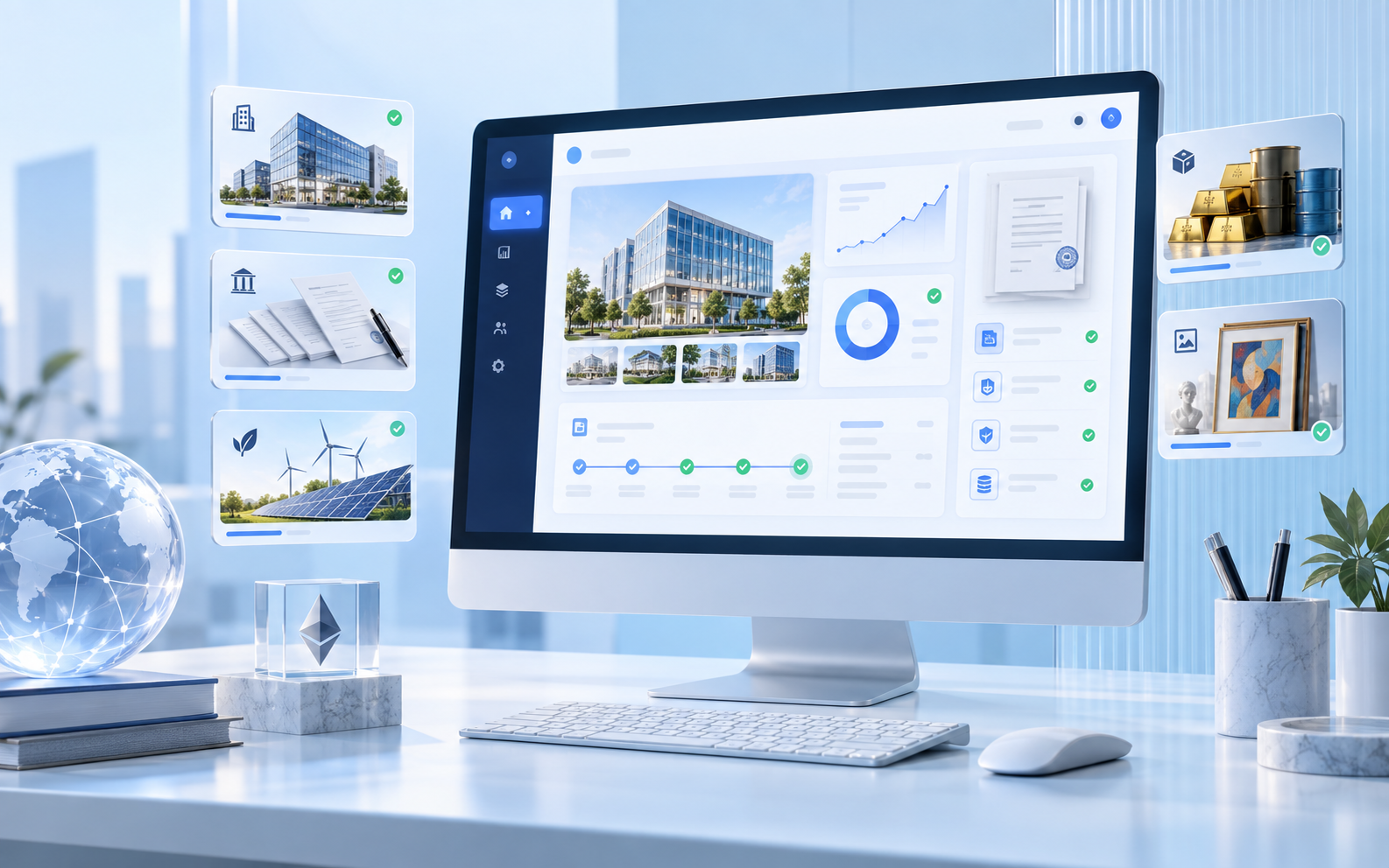 Fundshing workspace coordinating property, private credit, renewable energy, commodities, and art asset workflows