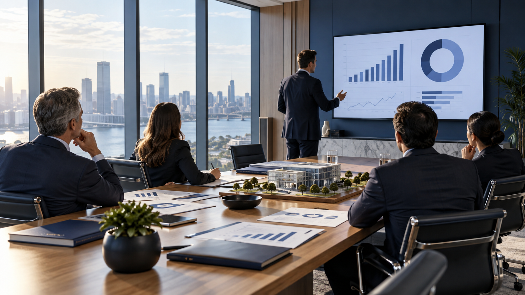 Private company board reviewing shareholder and cap table strategy